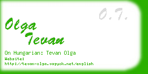 olga tevan business card